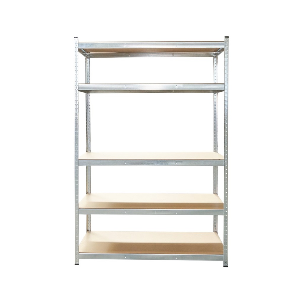 Raft metalic cu 5 polite MDF, 180x120x60cm, 250kg/polita, montaj fara suruburi, galvanizat