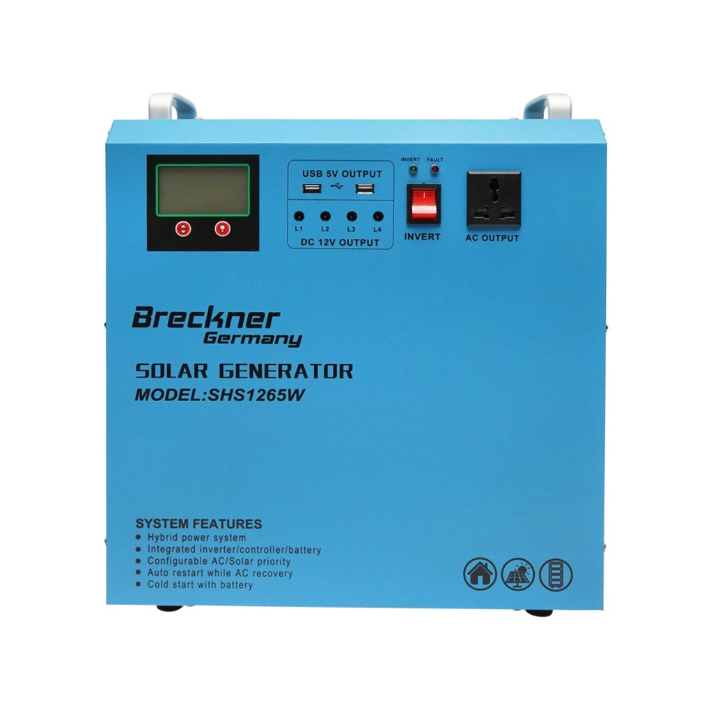 Sistem invertor 500W controler solar PWM 12V 20A