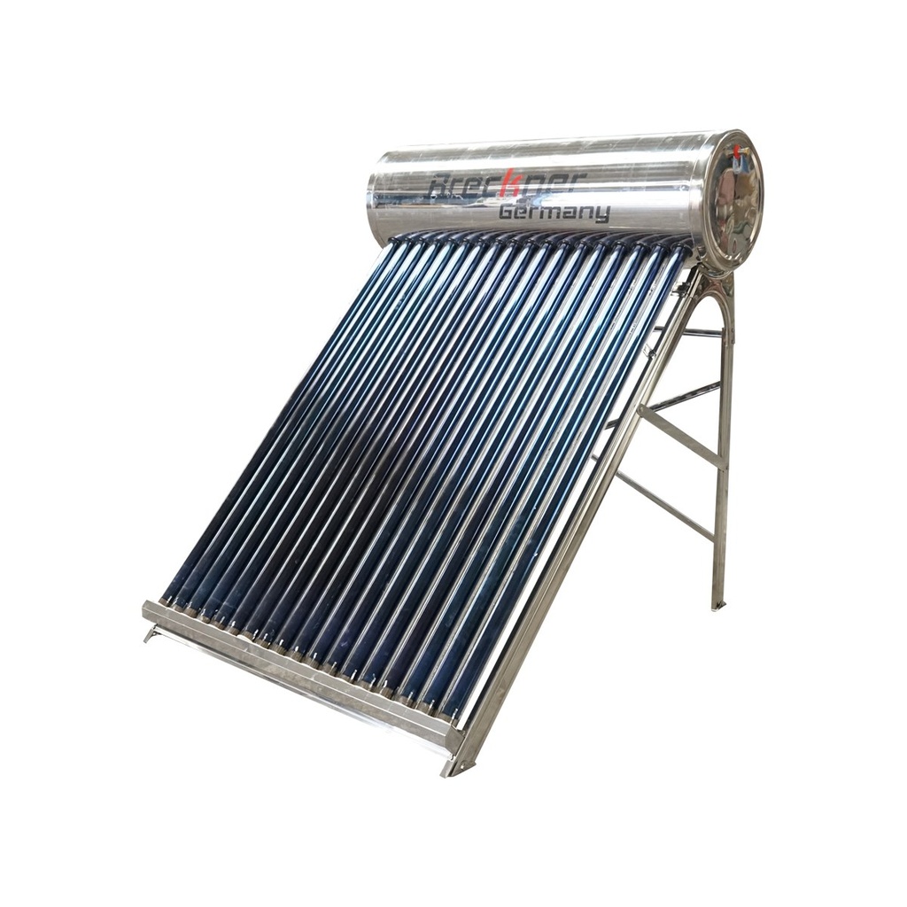 Panou solar nepresurizat inox cu 18 tuburi pentru apa calda, boiler 180L, 1690x490x490mm