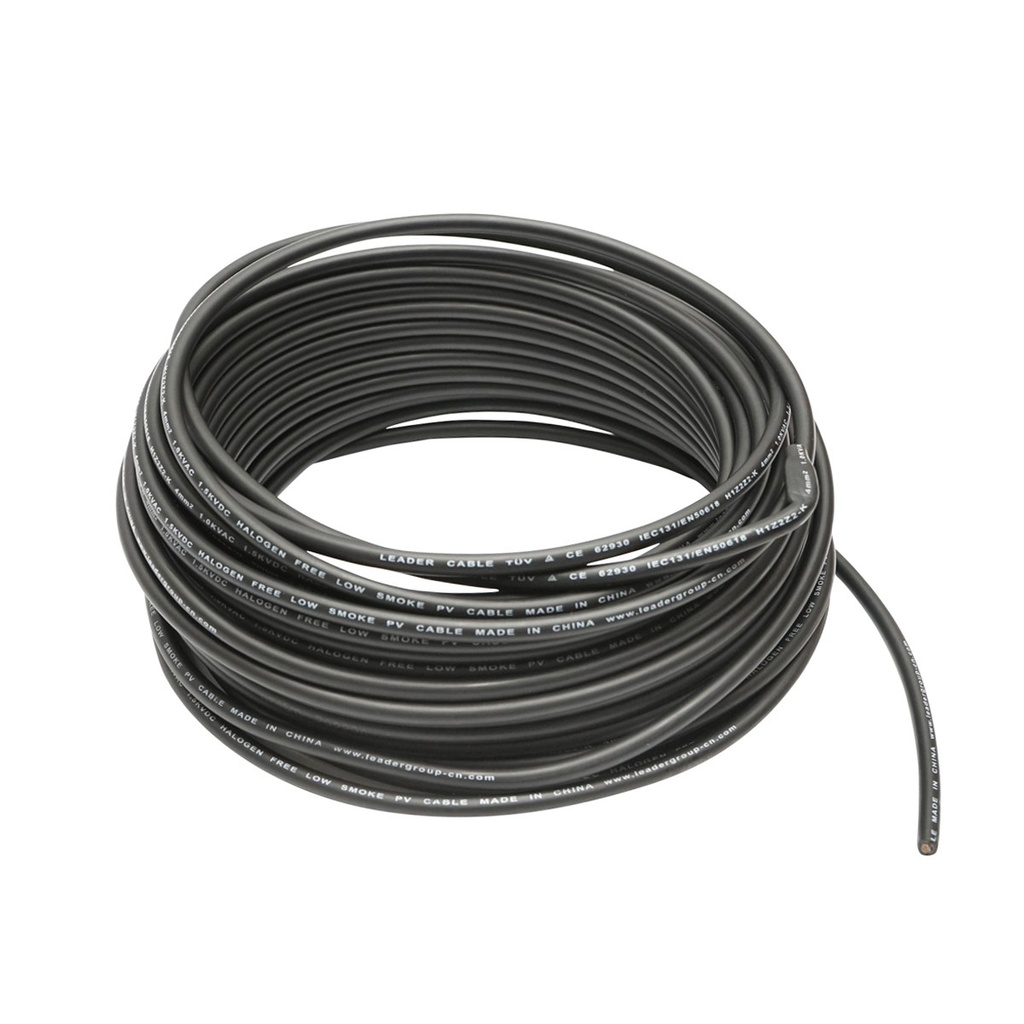 Cablu panou solar 4mmx20m negru 1.5KV, H1Z2Z2-K Leader