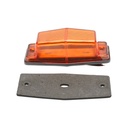 Lampa laterala LED galbena 135mm 12-24V