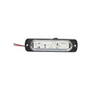 Lampa laterala stroboscopica LED alba 113mm 12-24V FR1272W
