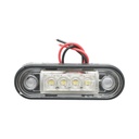 Lampa gabarit laterala ovala LED 12-24V alba 4 LED-uri 85x28x11mm