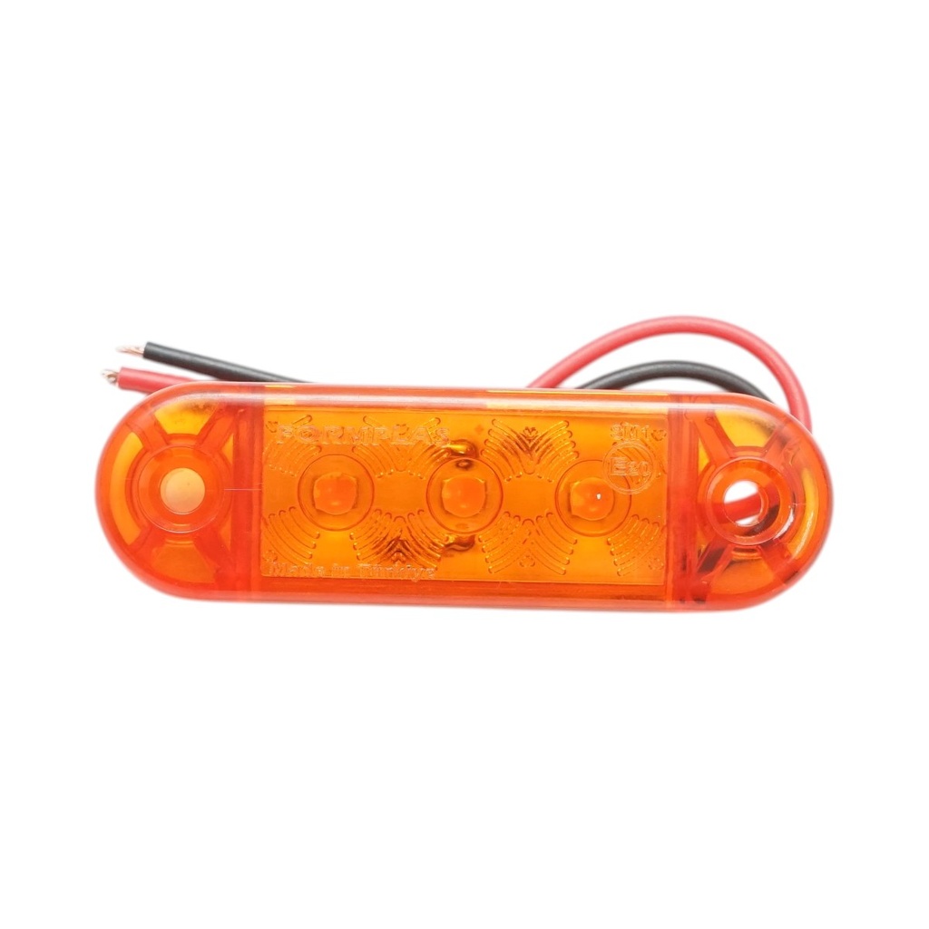 Lampa gabarit laterala ovala LED 12-24V galbena 3 LED-uri 70x21x10.5mm