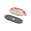 Lampa pozitie rosu-alb led 125mm 12-24V