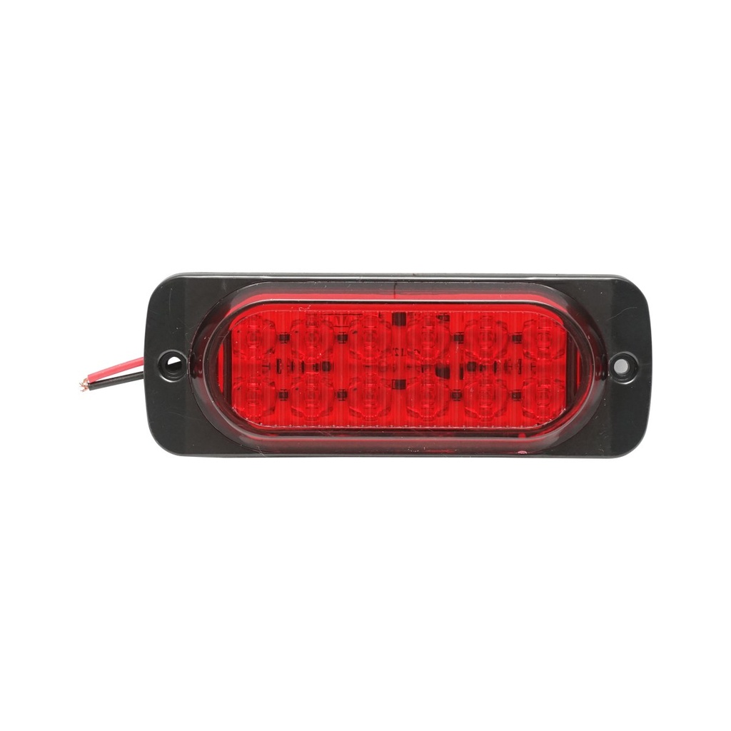 Lampa laterala stroboscopica LED rosie 115mm 12-24V FR1278R