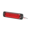 Lampa laterala stroboscopica LED rosie 113mm 12-24V FR1271R