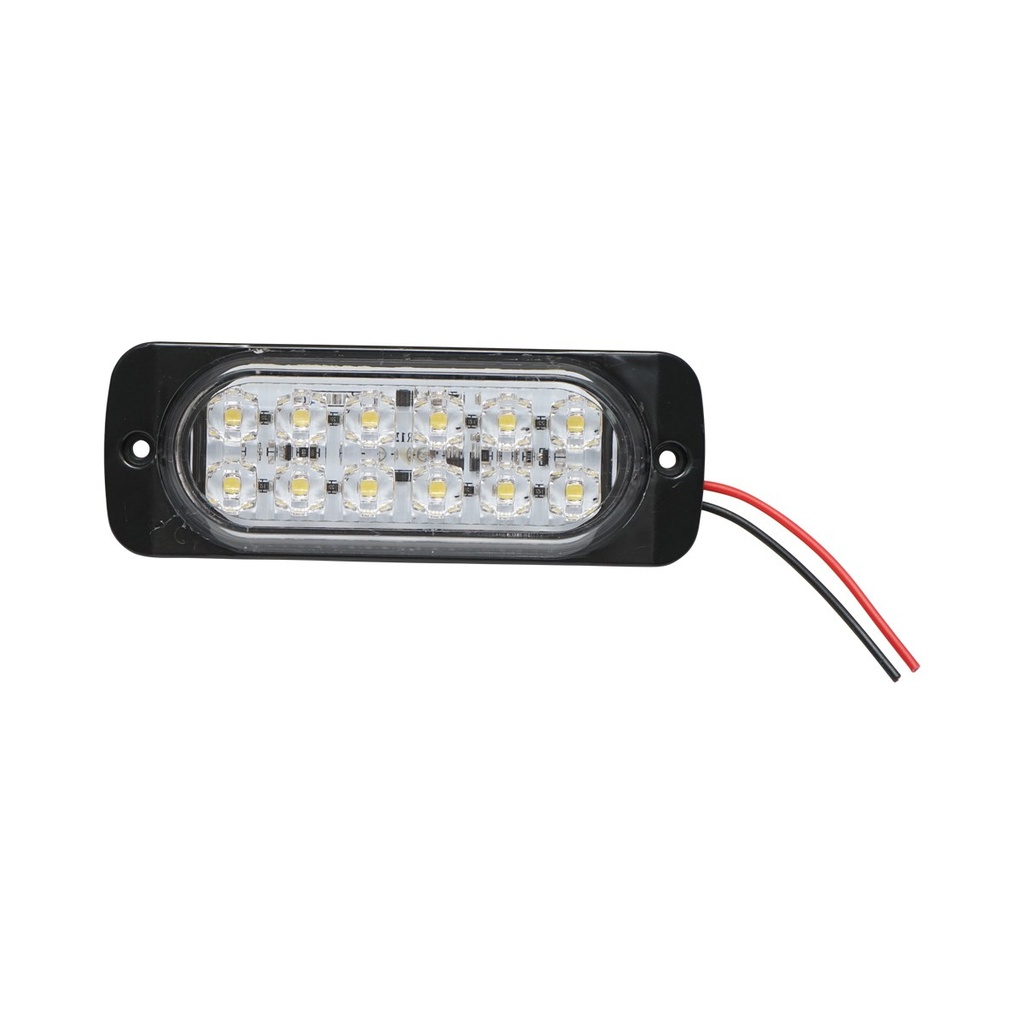 Lampa laterala stroboscopica led alba 115mm 12-24V FR1278W