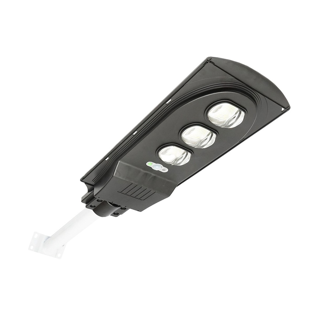 Lampa solara LED iluminat stradal 150W, 6500K, IP65 cu panou solar senzor de miscare si prindere pe stalp
