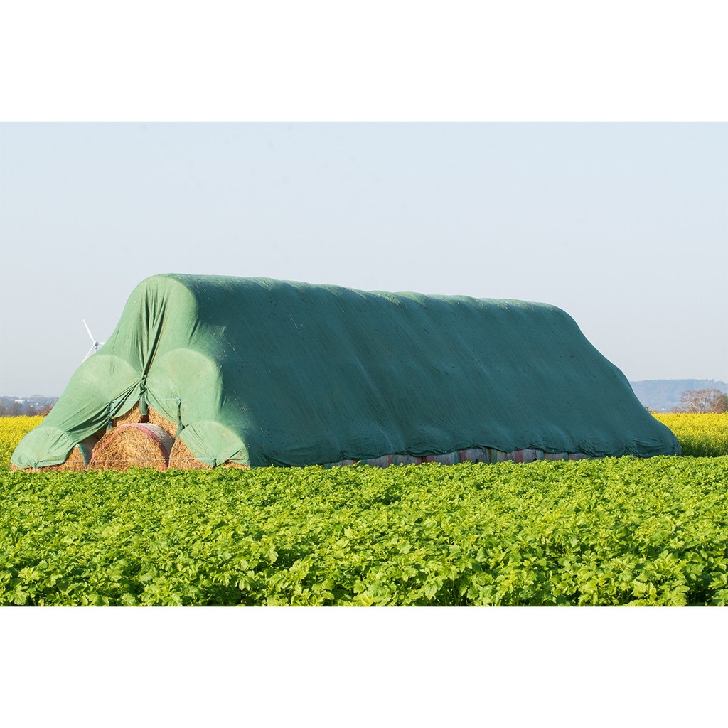 Prelata acoperire baloti fan si paie verde 12X25m, 140gr