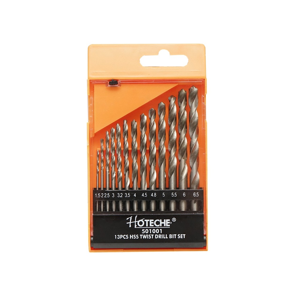 Set 13 burghie DIN 338 pentru fier HSS Hoteche