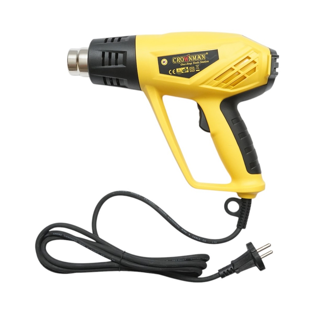 Pistol cu aer cald 2000W, 220V, debit aer 250/550 L/min, 2 trepte de temperatura 350/650°C Crownman