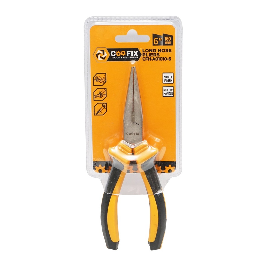 Cleste patent combinat cu varf ascutit 160mm profesional cu finisaj nichelat Coofix