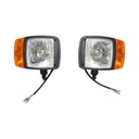 Set lampi fata cu semnalizare stanga/dreapta 12/24V pentru JCB 3CX, 3DX cod OEM 700/50055, 700/50056, 700/50119, 700/38400