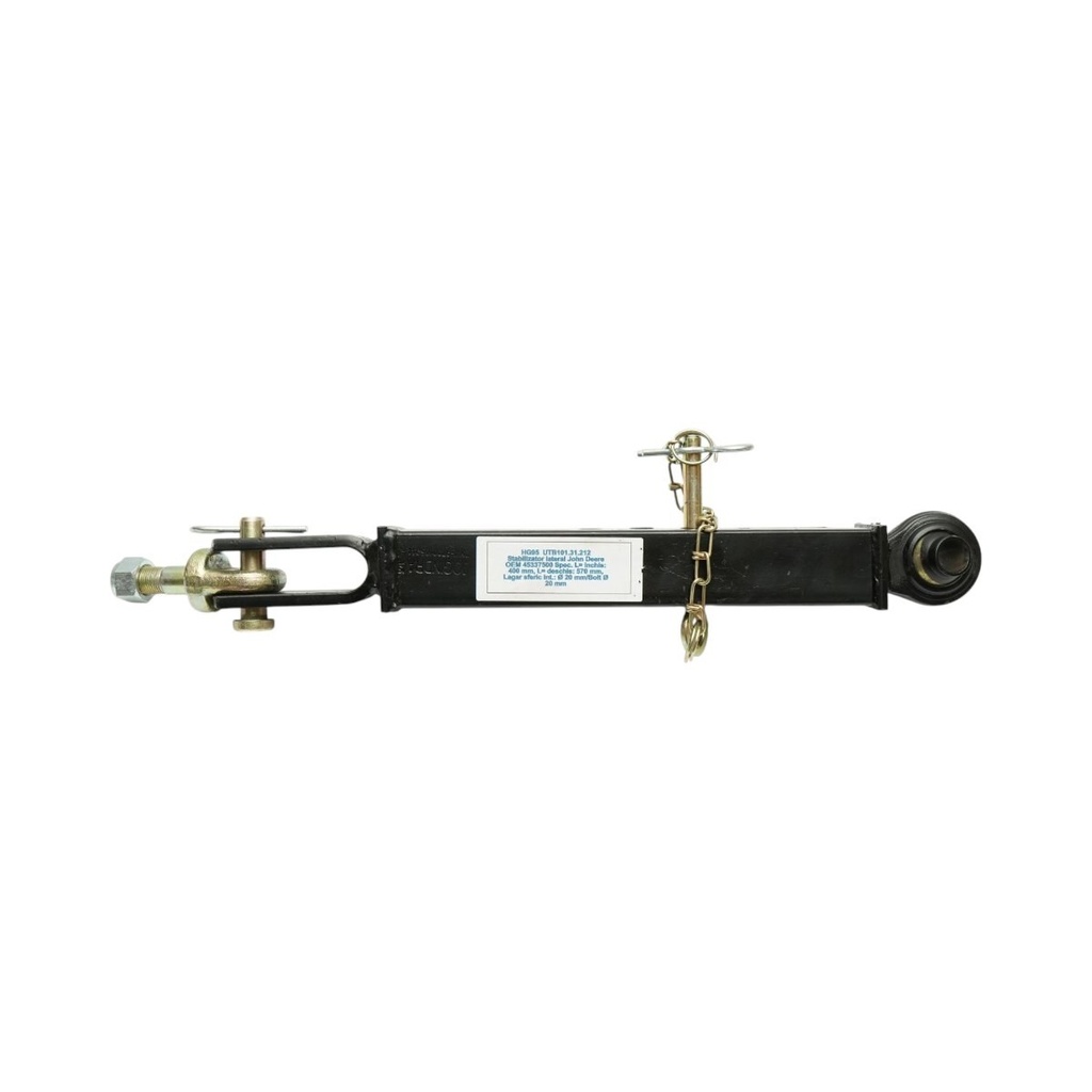 Stabilizator lateral John Deere, reglabil 400-570mm, lagar 20mm cod OEM 45337500
