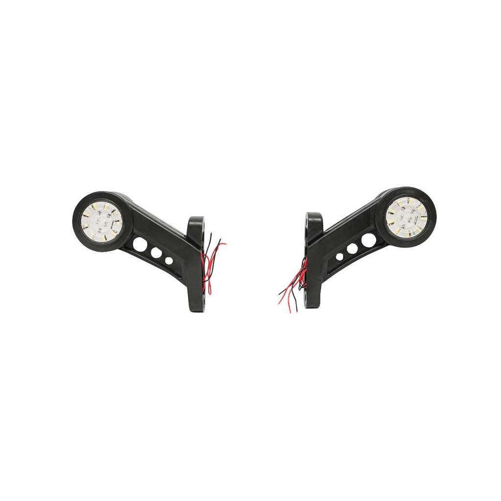 Set lampi laterale de gabarit cu LED 12-24V, rosu-alb, PVC elastic