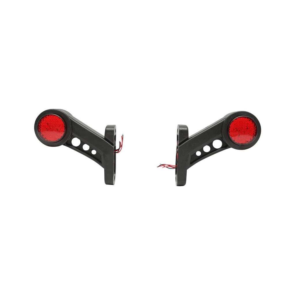 Set lampi laterale de gabarit cu LED 12-24V, rosu-alb, PVC elastic