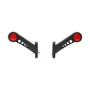 Set lampi laterale de gabarit cu LED 12-24V, rosu-alb, PVC elastic