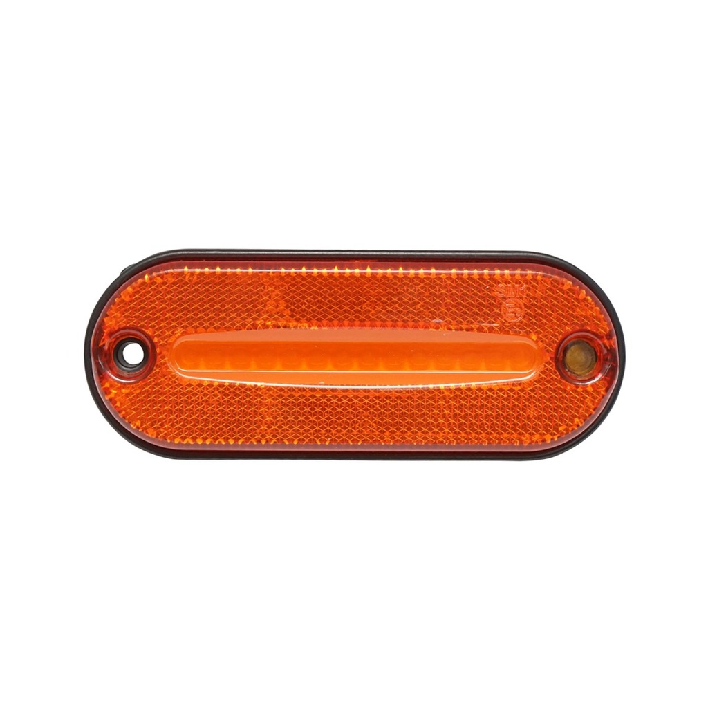 Lampa laterala LED galbena cu suport 120mm 12-24V