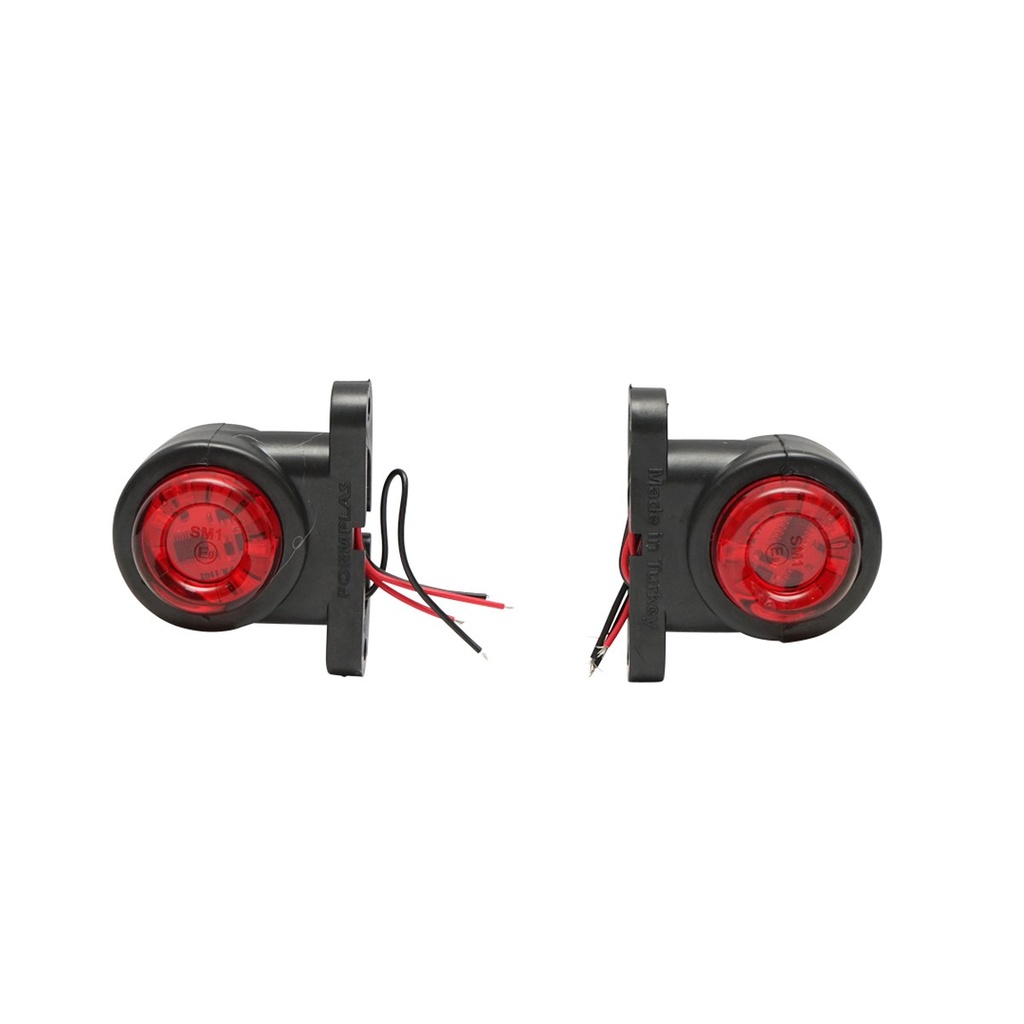 Lampa gabarit rotativ laterala LED alba-rosu 12-24V FR1102