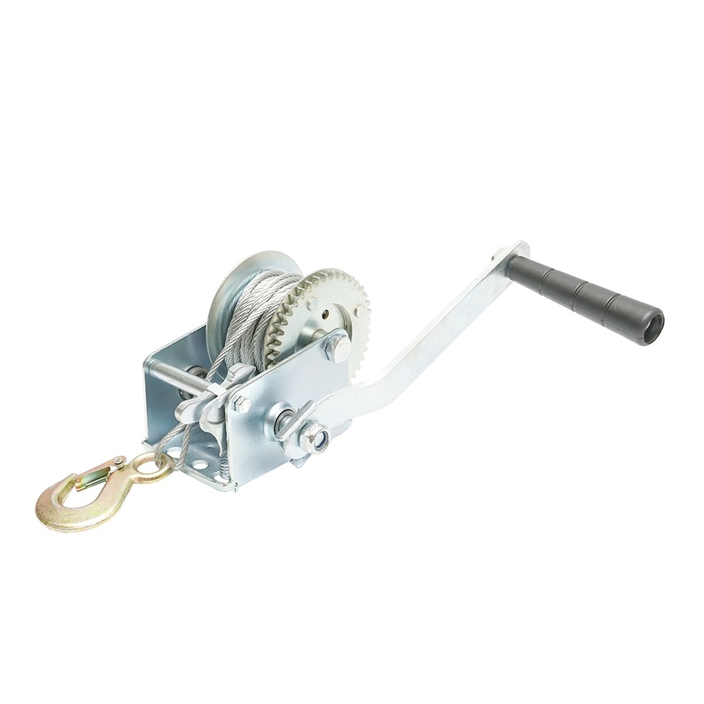 Troliu manual 350kg cu cablu otel 4mmx8m