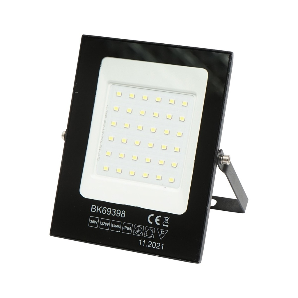 Proiector LED 30W, 220V, 6500K, IP65 negru 141x11x13mm