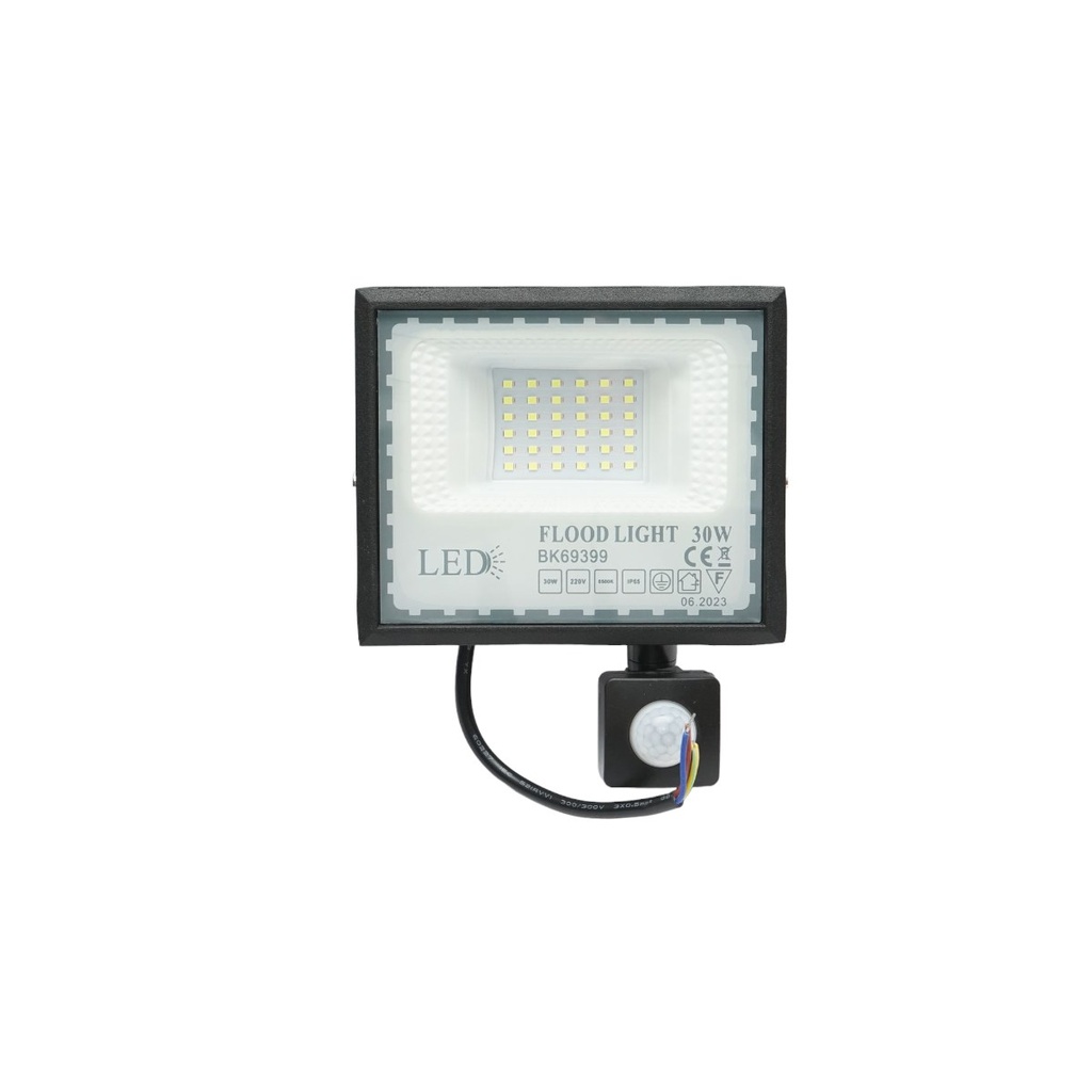Proiector LED 30W, 220V, 6500K, IP65 cu senzor de miscare