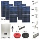 Kit sistem solar fotovoltaic trifazic ON-GRID 10KW cu panouri 24x450W prosumator WIFI cu sistem fixare acoperis tigla