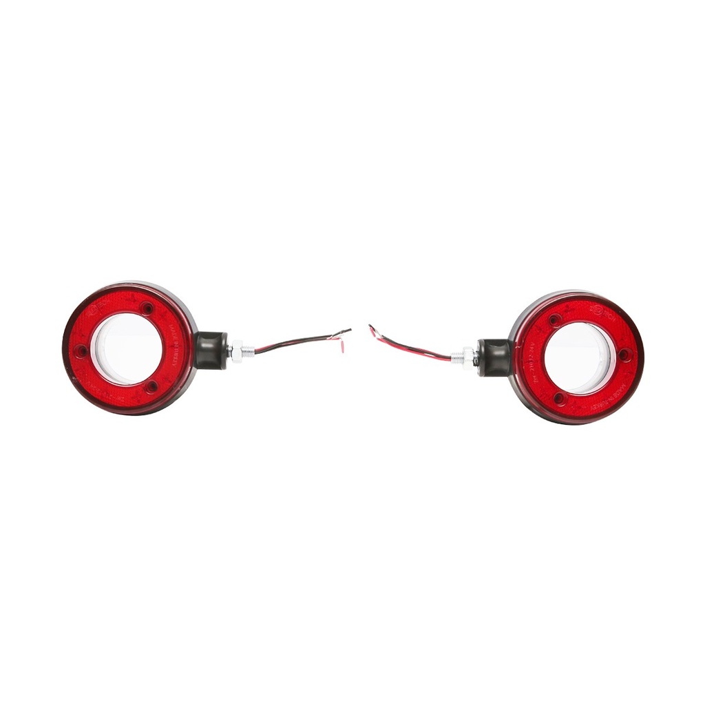 Lampa pozitie cu LED 12/24V pentru oglinda camion rosu/alb FR0330RW