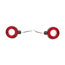 Lampa pozitie cu LED 12/24V pentru oglinda camion rosu/alb FR0330RW