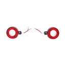 Lampa gabarit LED 12/24V pentru oglinda camion rosu/galben FR0330RY