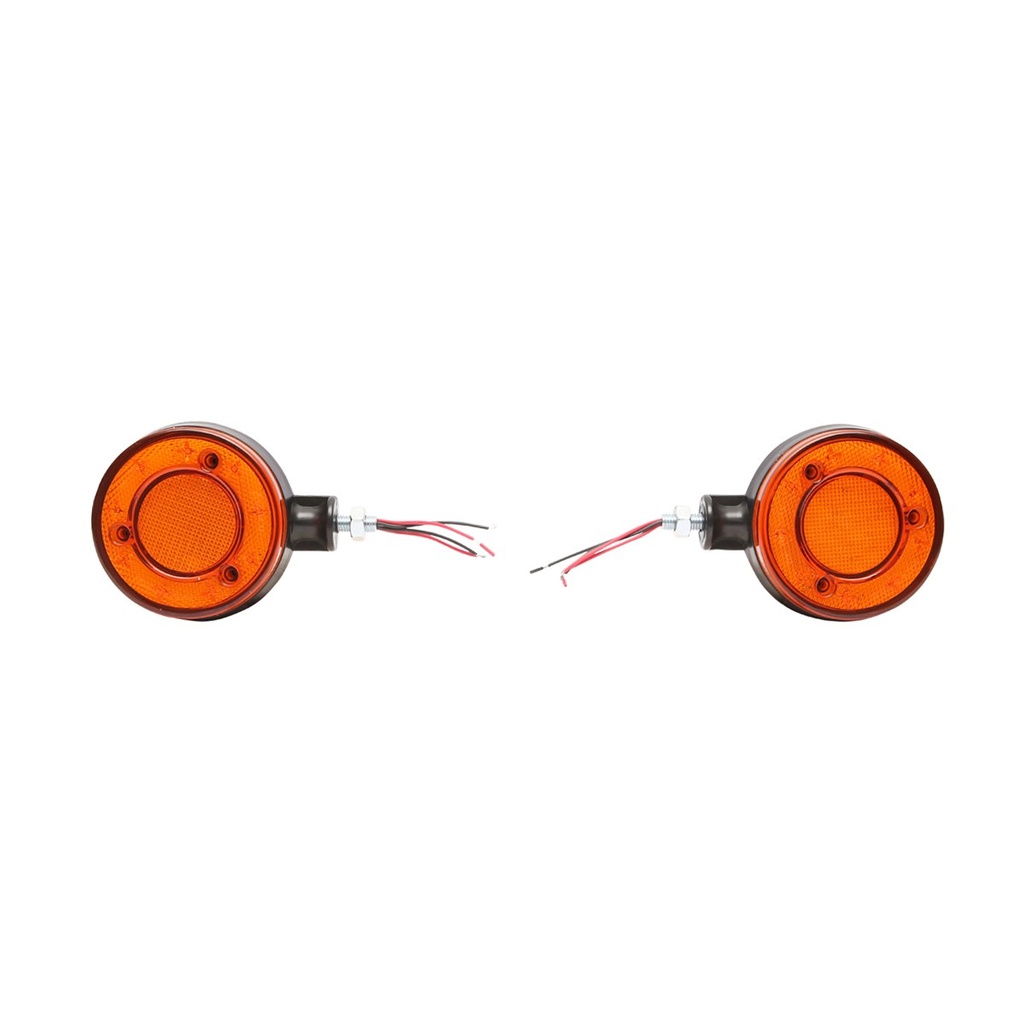 Lampa gabarit LED 12/24V pentru oglinda camion rosu/portocaliu FR0331RY