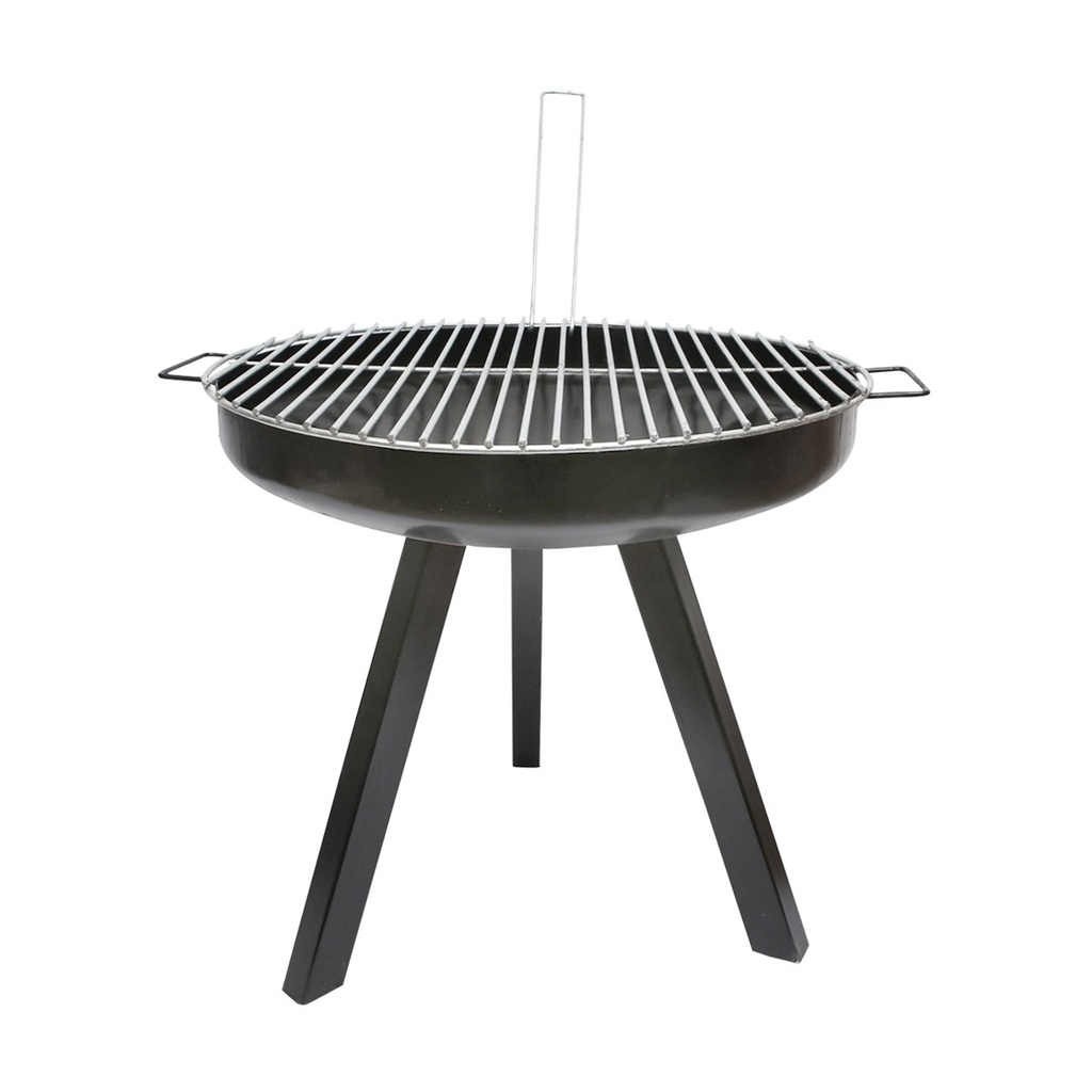 Gratar rotund cu grilaj si manere cu 3 picioare