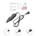 Mini polizor electric drept 130W, 220V, 5 trepte viteza 8000-30000rpm, mandrina 3.2mm 43 piese