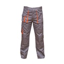 Pantaloni de lucru poliester cu bumbac 235g/m2, gri cu portocaliu marimea 56