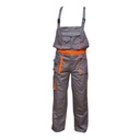 Salopeta cu pieptar de lucru, gri/portocaliu marimea 54, poliester cu bumbac 235g/m2