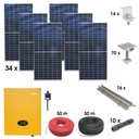 Kit sistem solar fotovoltaic trifazic ON-GRID 15KW cu panouri 34x450W prosumator WIFI cu sistem fixare pentru panouri sandwich