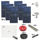 Kit sistem solar fotovoltaic trifazic ON-GRID 40KW cu panouri 90x450W prosumator WIFI cu sistem fixare pentru panouri sandwich