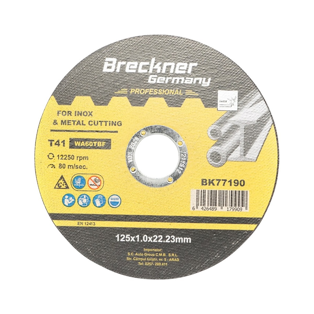Panza disc flex pentru taiat si polizat inox T41 125x1.0x22mm
