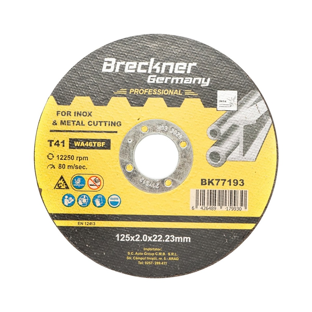 Panza disc flex pentru taiat si polizat inox T41 125x2.0x22mm