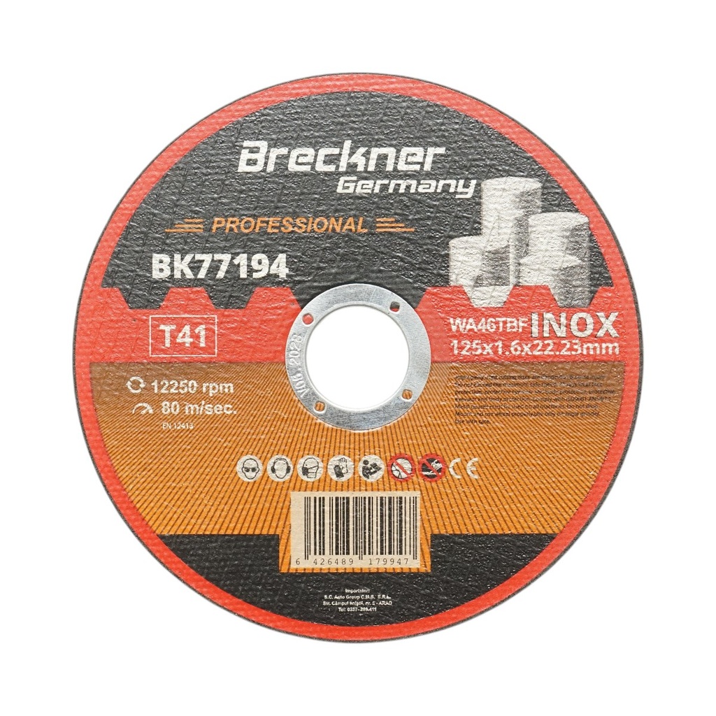 Panza disc flex pentru taiat si polizat inox T41 125x1.6x22mm