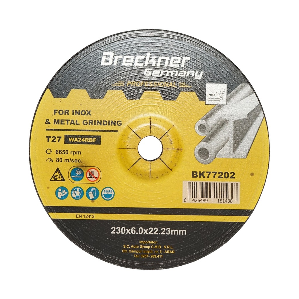 Panza disc flex pentru taiat si polizat inox T27 230x6.0x22mm