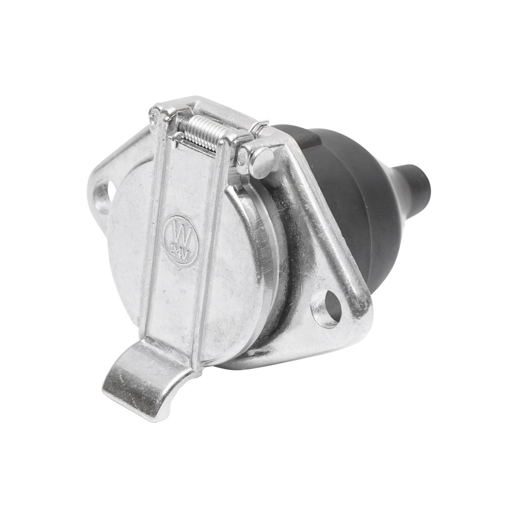 Priza pentru remorca 7 pini 24V metalica cu capac