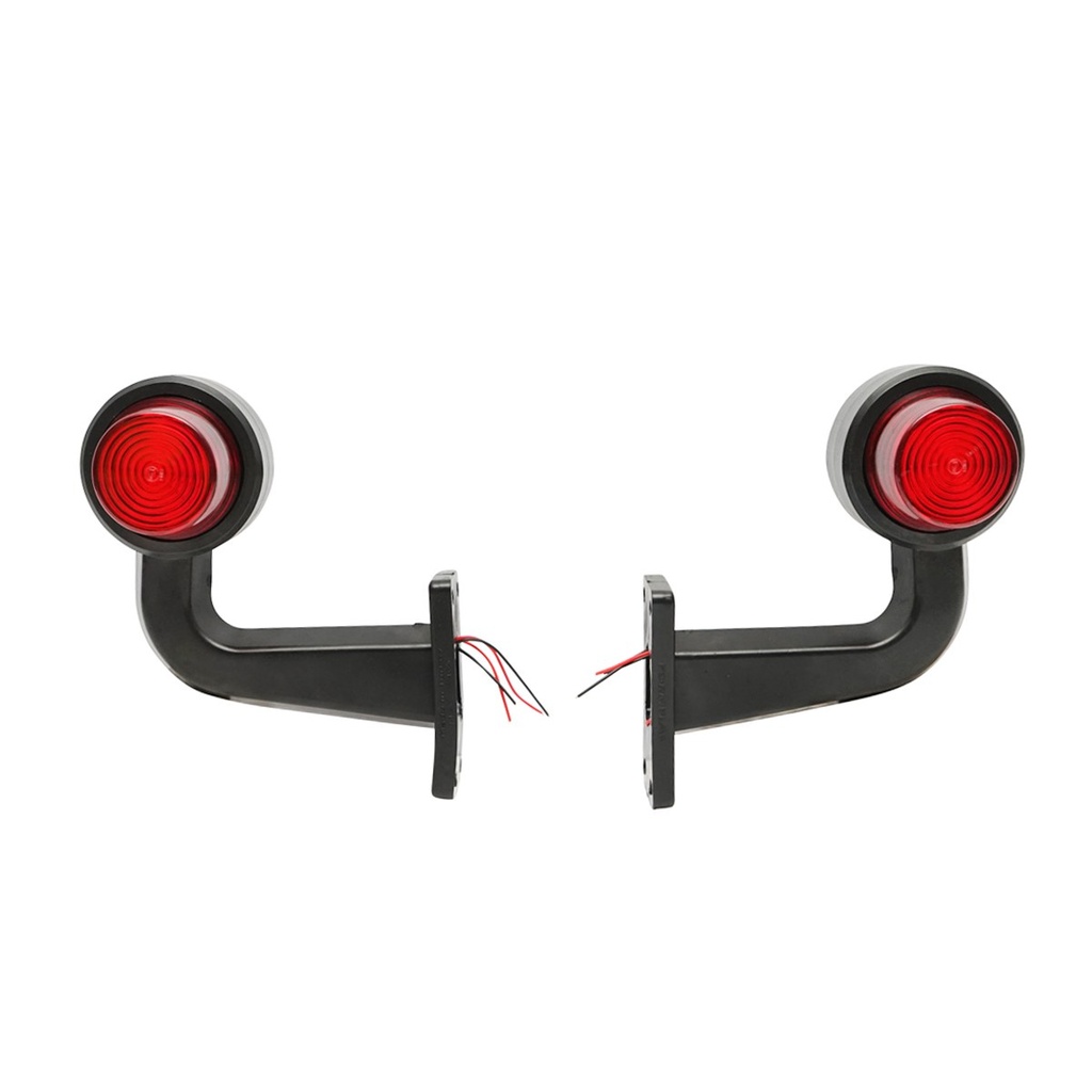 Set lampi laterale gabarit led cu brat 12-24V rosu/alb FR0147R/W