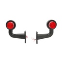 Set lampi laterale gabarit led-neon cu brat 12-24V rosu/alb FR0148R/W