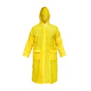 Pelerina cu gluga impermeabila M din PVC, 2 buzunare, inchidere cu capse, galben