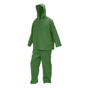 Costum impermeabil M cu gluga si salopeta din poliester si PVC, verde