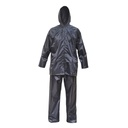 Costum impermeabil M cu gluga si pantaloni din poliester si PVC, navy blue
