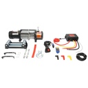 Troliu electric cu telecomanda 12V, 5 cp, 4.3T (9500lbs) cablu otel 9x24m solenoid 400A
