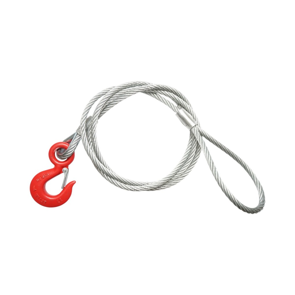 Cablu sufa troliu ciochinar otel 12mm x 3m cu carlig 3T si ochi pentru tractare/ridicare